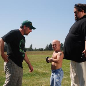 Rob, Tyler Tuione and Marty Klebba. Marty had to rock his Raiders Tattoo. LOL