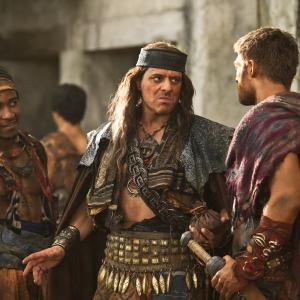 Still of Vince Colosimo Liam McIntyre and Blessing Mokgohloa in Spartacus Blood and Sand 2010