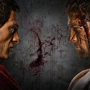 Still of Simon Merrells and Liam McIntyre in Spartacus: Blood and Sand (2010)