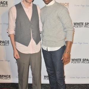 Togba Norris with Skip Moore at the White Space Poetry Anthology release party at Boardwalk 11 in LA