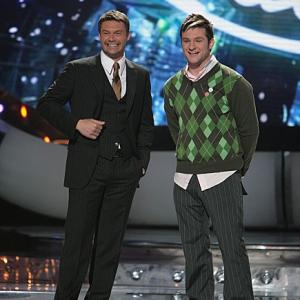 Ryan Seacrest and Blake Lewis in American Idol The Search for a Superstar 2002