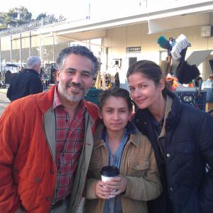 On the set of LUCK with John Ortiz and Jill Hennessy