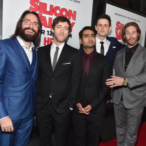 Martin Starr Zach Woods TJ Miller Thomas Middleditch and Kumail Nanjiani at event of Silicon Valley 2014