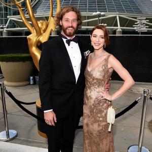 Kate Miller and TJ Miller at event of The 66th Primetime Emmy Awards 2014