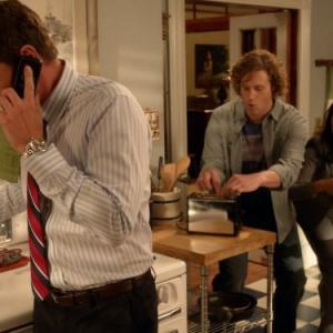 Still of Scott Foley, T.J. Miller and Melissa Tang in The Goodwin Games (2013)