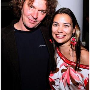 Stephanie Caleb with Goran Dukic at premiere Of Wristcutters A Love Story