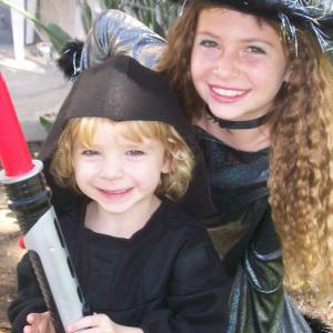 Jessica Gwennap with brother Troy  Halloween