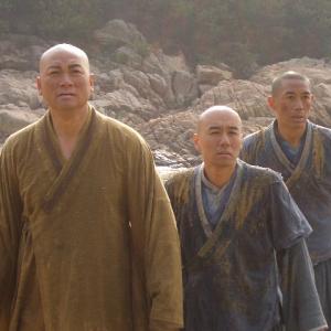Still of Junichi Kajioka, Chongrui Chi and Liang Shi in Ganjin Goes East