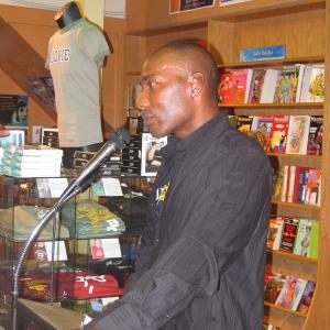 Carlton at the book signing for his award winning book Front & Center - How I Learned To Live There. 2007 USA BOOK NEWS - Best Autobiography