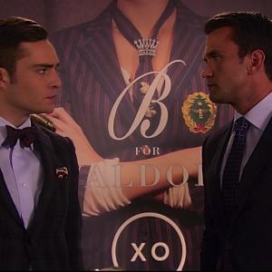 still of Ed Westwick and Gary Hilborn in Gossip Girl 2012