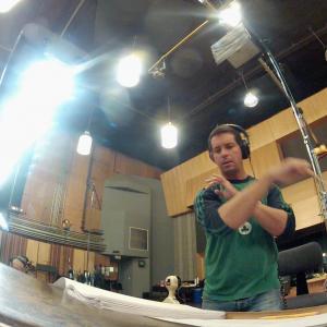 Conducting recording session at Newman Scoring Stage Fox Studios