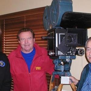 Two past presidents of the SOC David Frederick and Randall Robinson with Sol NegrinASC and the Technicolor three strip camera