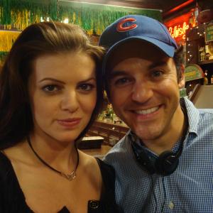 Fred Savage and Marlene McCohen on the set of Its Always Sunny in Philadelphia