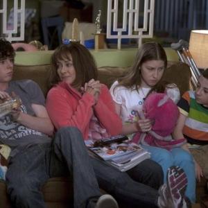 Still of Patricia Heaton Eden Sher Charlie McDermott and Atticus Shaffer in The Middle 2009
