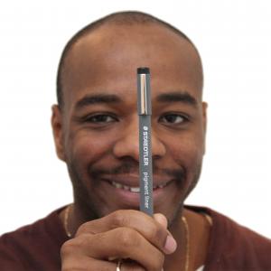 The new face of pen and ink Stephen Wiltshire with his Staedtler pens