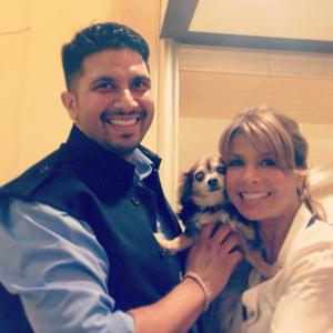 Amardeep with Paula Abdul in a private screening