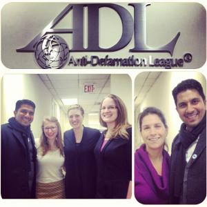 Amardeep with friends at the AntiDefamation League