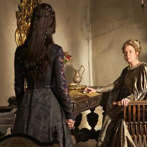 Still of Megan Follows and Adelaide Kane in Reign (2013)