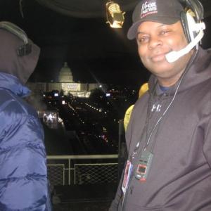Stage Manager Joel Fulton at the Newseum for FNCs Fox  Friends morning show on the day of Barack Obamas inaugaration