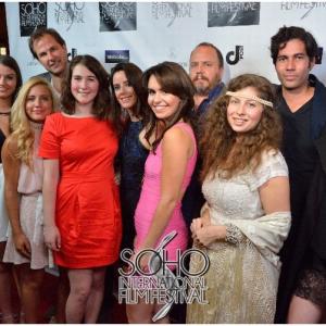 The cast and crew of Night Has Settled at New York premiere at SOHO International Film Festival