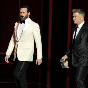 Alec Baldwin and Jon Hamm at event of The 65th Primetime Emmy Awards (2013)