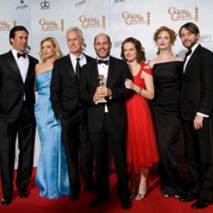 The Golden Globe Awards  66th Annual Arrivals Jon Hamm January Jones John Slattery Matthew Weiner Elisabeth Moss Christina Hendricks Vincent Kartheiser