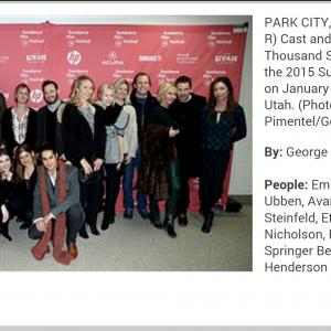 Kamid Mosby at the Sundance Film Festival with cast and crew of Ten Thousand Saints.