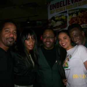 Oya with cast of the fantastic play In the MIdst of It All with costars Keith Washington and Rhonna Bennett