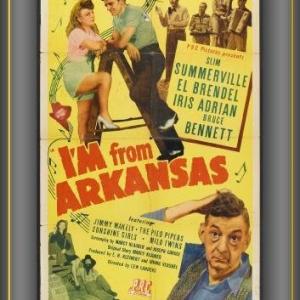 Iris Adrian, Bruce Bennett, Slim Summerville and Jimmy Wakely in I'm from Arkansas (1944)