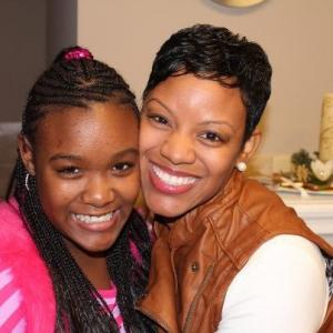 My daughter and I on set for TV pilot All For Mylove
