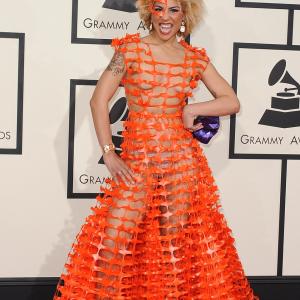 Joy Villa at the 2015 Grammys Awards red carpet