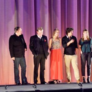 Director Producer and Cast on stage with Alan Jones for the UK premiere at Film4 Frightfest 2011