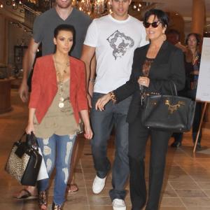 Peter Cornell, Kris Humphries, Kim Kardashian and Kris Jenner in Beverly Hills.