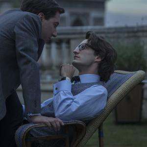 Still of Guillaume Gallienne and Pierre Niney in Yves Saint Laurent (2014)