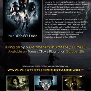 Jo Mani in the Syfy Action Thriller. THE RESISTANCE. Directed by Adrian Pacardi
