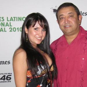 Patrizia Medrano with Alejandro Patino at 2010 Los Angeles Latino International Film Festival