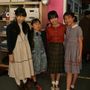 With Liv Horinouchi Nikki Sabo and Victoria Grace on the set of Mojave Cherry Petals