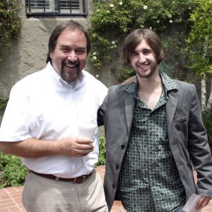 Producer Travis Huff and Actor Richard Karn on the set of the short film The Fast One