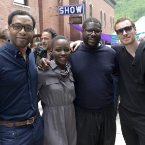 Chiwetel Ejiofor Michael Fassbender Lupita Nyongo and Steve McQueen at event of 12 vergoves metu 2013