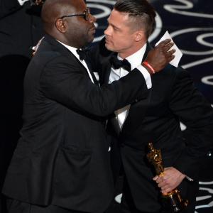 Brad Pitt and Steve McQueen at event of The Oscars 2014
