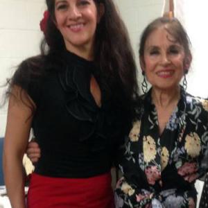 With Inesita after her flamenco show! Fun fact: Inesita was a Spanish dancer in some movies in the 40s and 50s. Martin Scorsese shot a student film about her in 1962 at New York University 