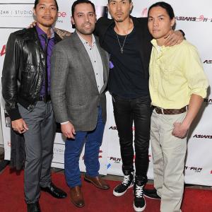 Award ceremony at Asians On Film Festival 2014 with Davis Noir, Marco Vieira, Allen Theosky Rowe, and Francois D.