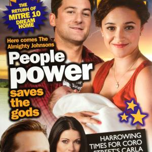 Emmett Skilton and Keisha Castle Hughes on the cover of New Zealands TV Guide