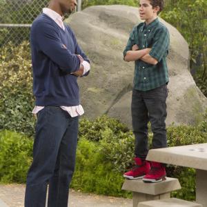 Still of Chris Bosh and Cameron Boyce in Jessie: Say Yes to the Messy Dress (2013)