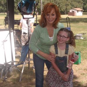 Chelsey Valentine and Reba McEntire On Set of her Music Video 