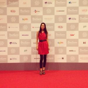 Red carpet of Busan international film festival in Korea