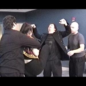Martial Arts fight scene rehersal Paso Doble Colleen Ann Brah Dale Mc Keel Randy Herman and Anesti Vega
