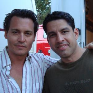 The Rum Diary On set with Johnny Depp.