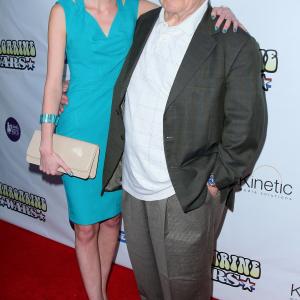 Actors Charlotte Milchard and Ed Asner on the red carpet at the Margarine Wars Premiere in Hollywood