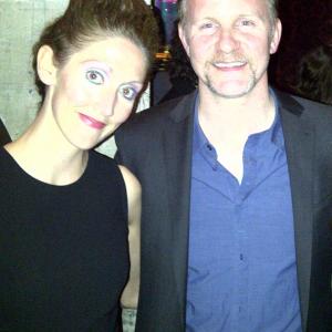 Actress Charlotte Milchard and Morgan Spurlock at the Afterparty of the ComicCon Episode IV A Fans Hope Premiere in Hollywood